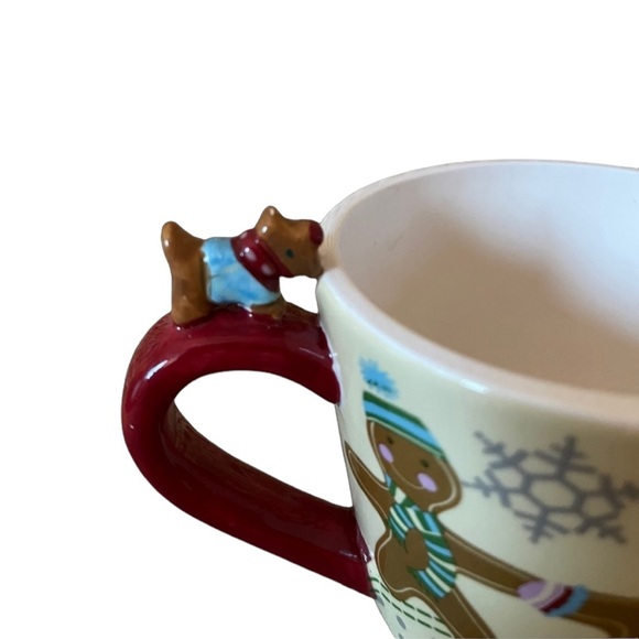 World Market Winter Ginger Bread Person Mug Scarves and Snowflakes - Picture 5 of 7